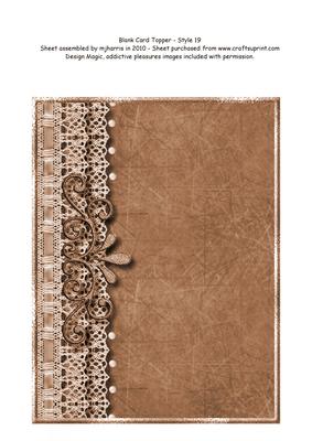 Blank Card Topper - Style 19 - 3