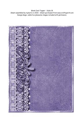 Blank Card Topper - Style 19 -7