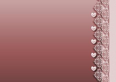 Dusty Rose Hearts & Lace Backing Paper