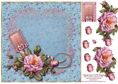 Vintage Lace Love Card Topper