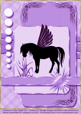 Creature of the Night A4 in Purple