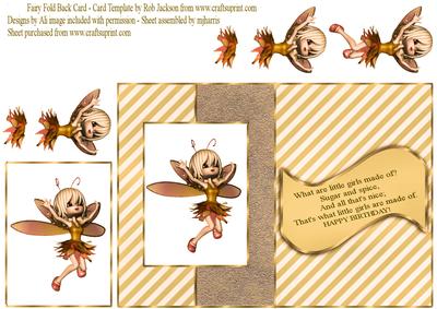 Fairy Birthday Fold Back Card