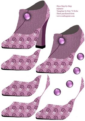 High Heeled Shoe Card Topper