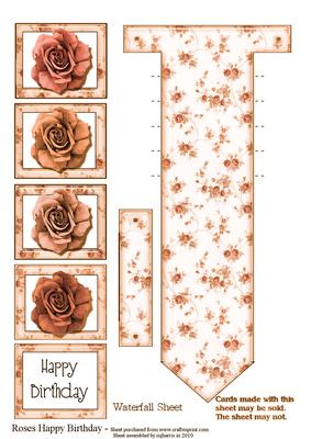 Waterfall Roses Happy Birthday 2