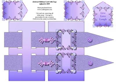 Woven Ribbon Card in Purple