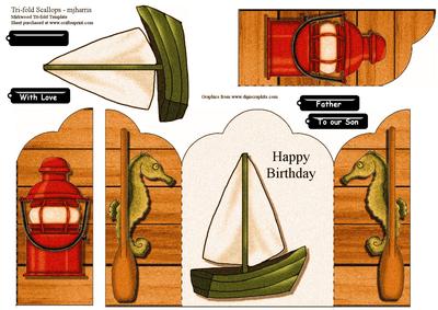Boat Nautical Male Birthday