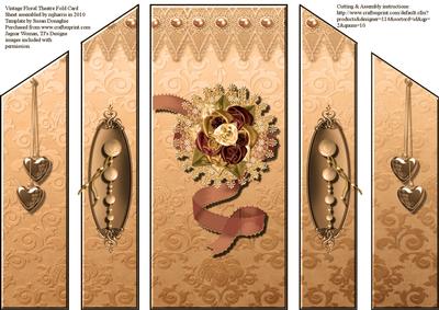 Vintage Floral Theatre Fold