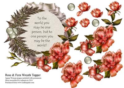 Rose & Fern Wreath