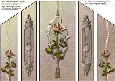 Roses on Theatre Fold Card 2