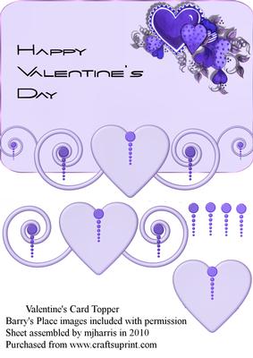 Purple Valentine's Day Topper