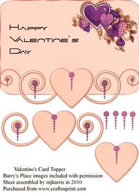 Peach Valentine's Day Topper