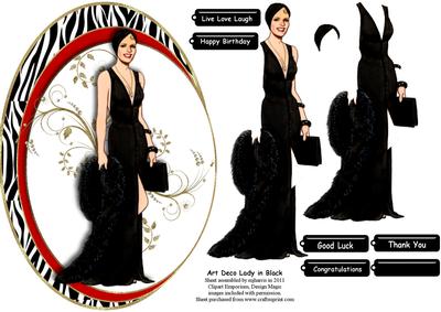 Art Deco Lady in Black