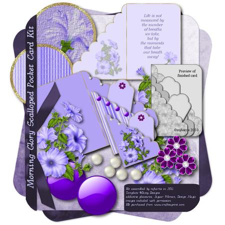 Morning Glory Scalloped Pocket Card Kit