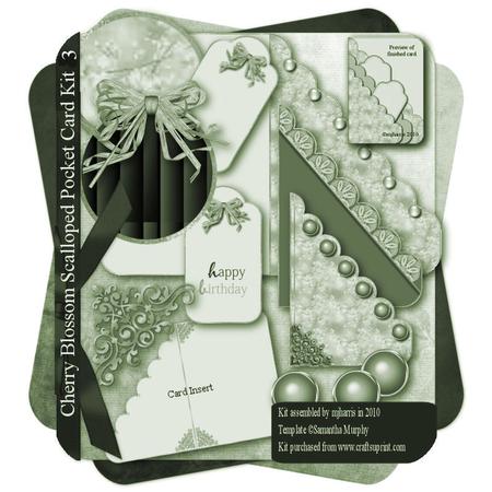 Cherry Blossom Scalloped Pocket Card Kit 3