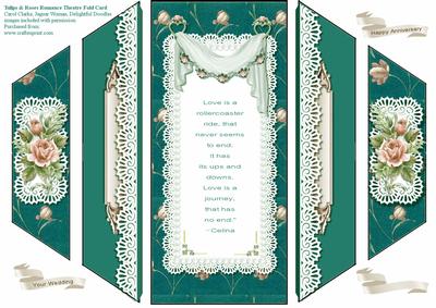 Floral Romance Theatre Fold Card