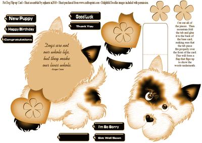 Puppy Dog Flip-up Card
