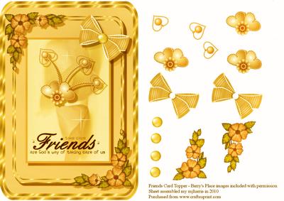 Friends Card Front in Yellow