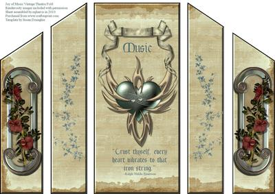 Vintage Music Theatre Fold Card