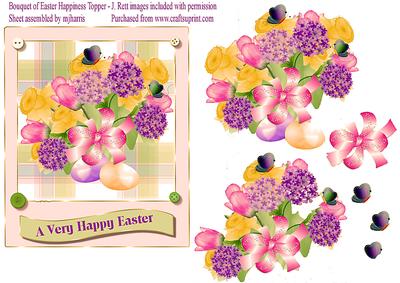 Bouquet of Easter Flowers Card Front