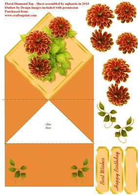 Carnations Diamond Top Card 2