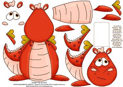 Dragon Flip-up Card
