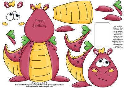 Dragon Flip-up Card - 2