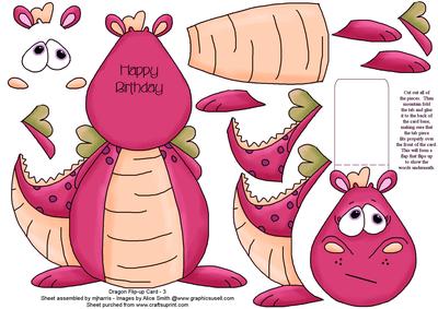 Dragon Flip-up Card - 3