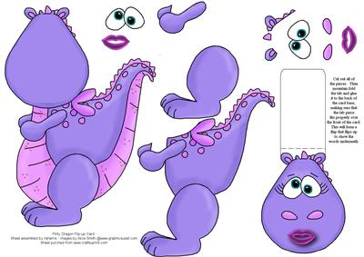 Lady Dragon Flip-up Card