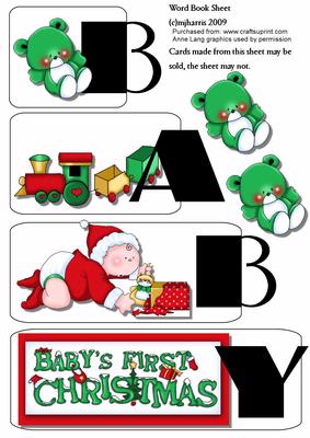 Mjharris Baby's 1st Christmas Word Book 1