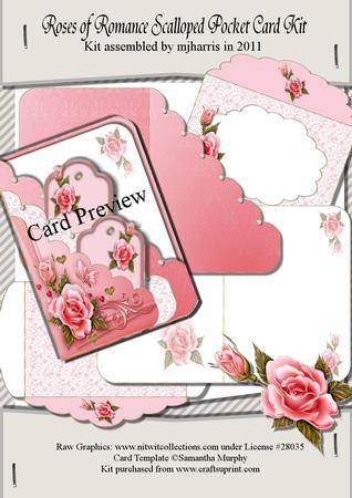 Romantic Roses Scalloped Pocket Card & Envelope