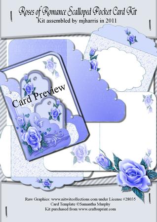 Romantic Roses Scalloped Pocket Card & Envelope 2