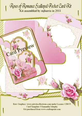 Roses of Romance Scalloped Pocket Card Kit 2