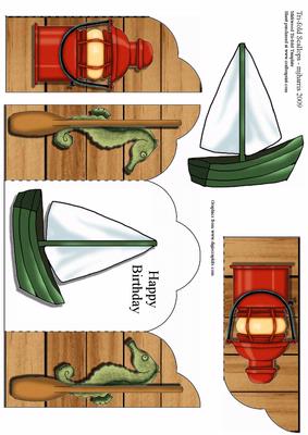 Boat Male Birthday Gate Fold