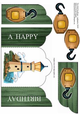 Lighthouse Male Birthday Gate Fold
