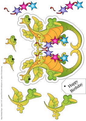Happy Birthday Dragon & Stars