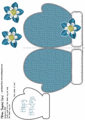 Christmas Greetings Mitten Card