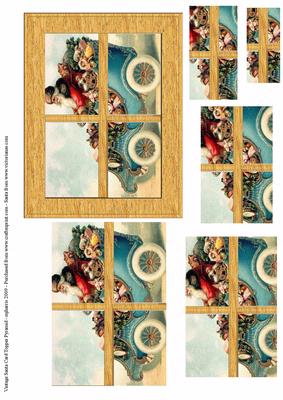 Vintage Santa Card Topper
