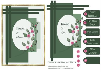 Sentiments in Shades of Green Topper