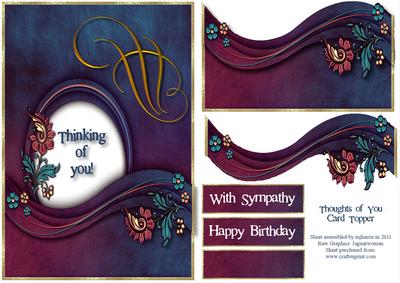 Thoughts of You Card Topper