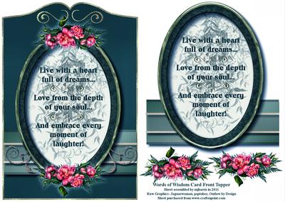 Words of Wisdom Card Front Topper 2