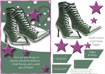 Great Friends Great Shoes Card Topper 2