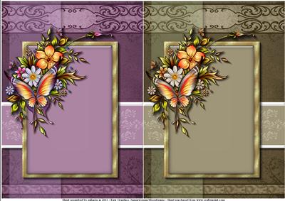 2 Butterfly Bouquet Card Toppers