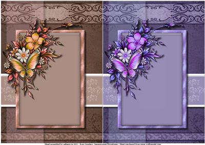 2 Butterfly Bouquet Card Toppers - 2