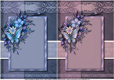 2 Butterfly Bouquet Card Toppers - 3