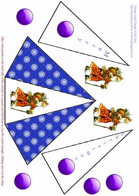 Vintage Santa Christmas Triangle-fold Card