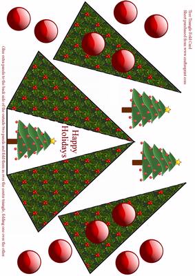 Christmas Tree Triangle-fold Card