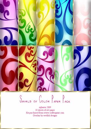 Swirls of Color Paper Pack
