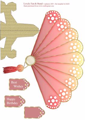 Lovely Fan & Stand Card