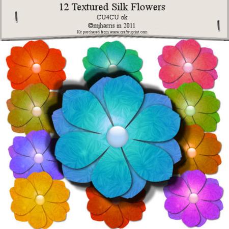 12 Silk Flowers - Cu4cu