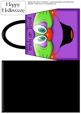 Halloween Trick or Treat Bag Card 3